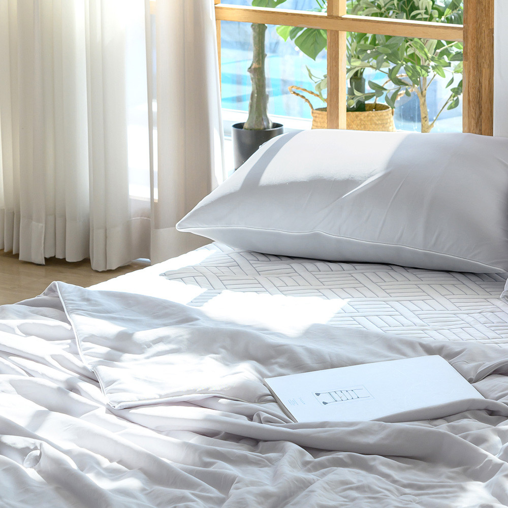 해피니 이불패드세트 쿨쿨 냉감이불 이불 패드 베개 슈퍼싱글 SS (그레이) (베개솜 별매)