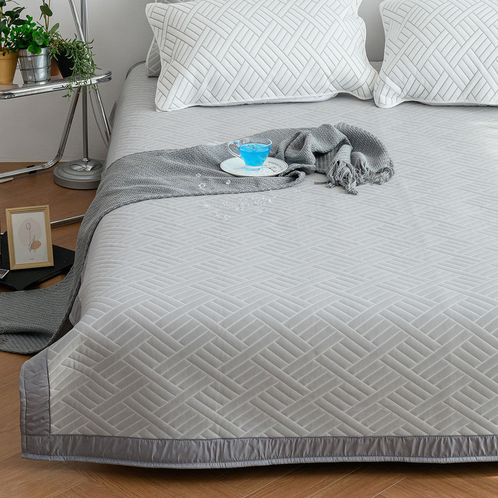 해피니 침대패드 엘리오 듀라론 3중직 냉감패드 패드 킹 K (그레이)