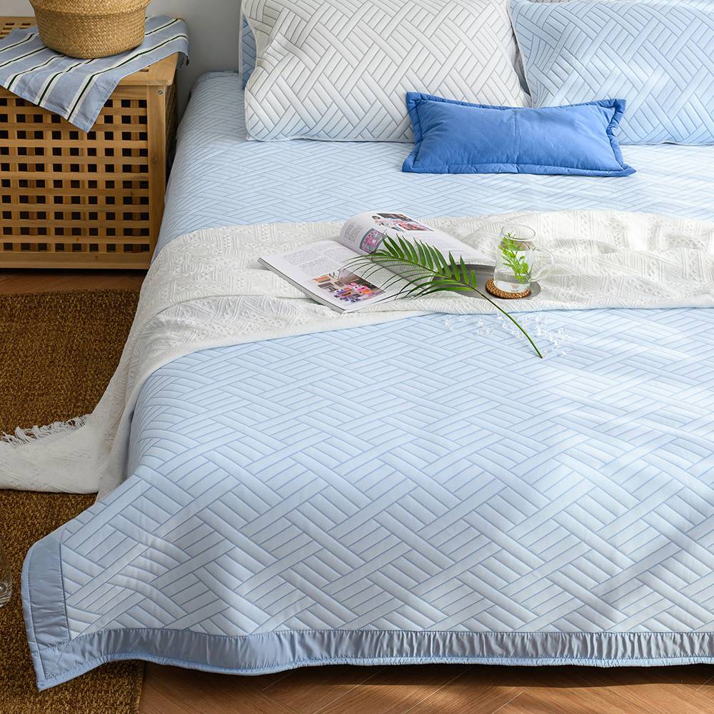 해피니 침대패드 엘리오 듀라론 3중직 냉감패드 패드 킹 K (블루)