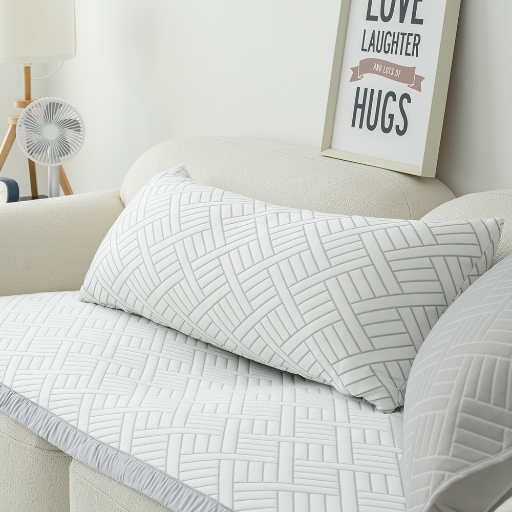 해피니 바디필로우 엘리오 듀라론 3중직 냉감바디필로우 40x100 (화이트 커버) (솜 미포함)