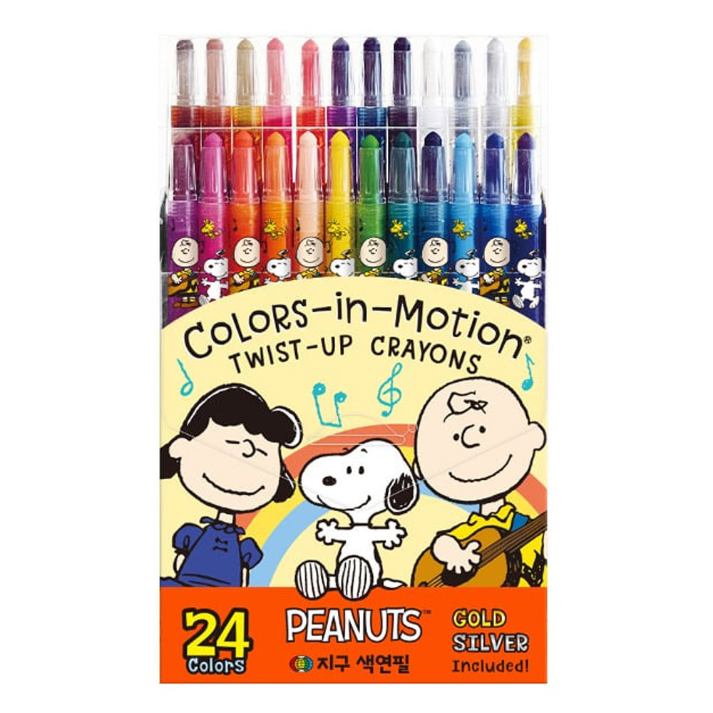지구화학 색연필 피너츠 24색 샤프식 돌돌이색연필 미술용품