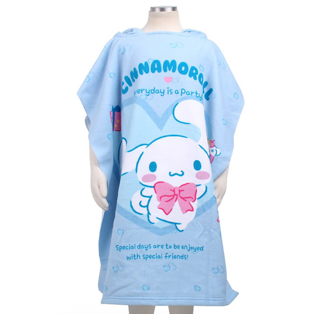 성창 비치타월 시나모롤 큐트 후드 샤워 가운 비치타올 비치가운 어린이비치가운