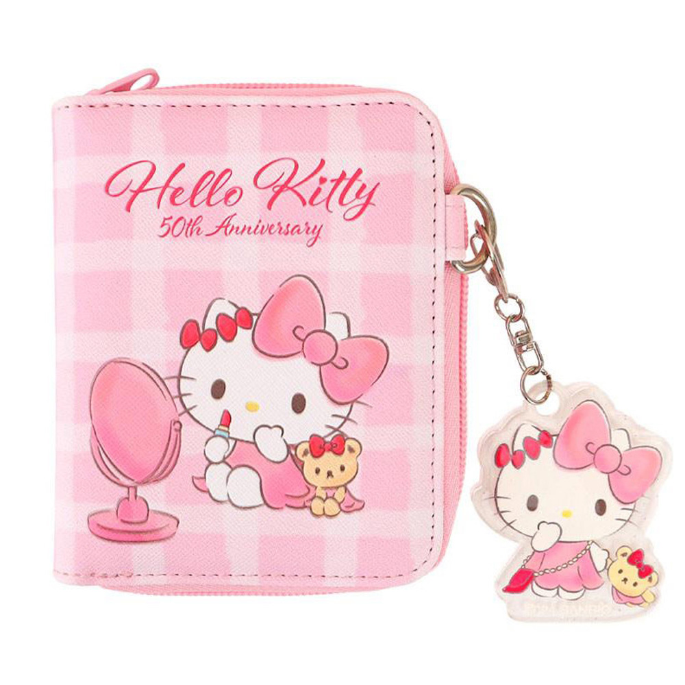 윙하우스 학생지갑 헬로키티 키링 지갑 50TH 캐릭터 편리한 예쁜지갑