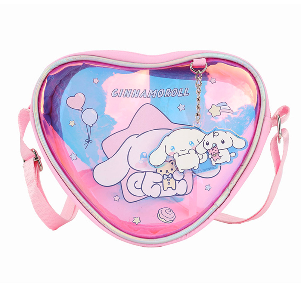 윙하우스 크로스가방 시나모롤 하트이타 크로스백 (핑크) 캐릭터 가방