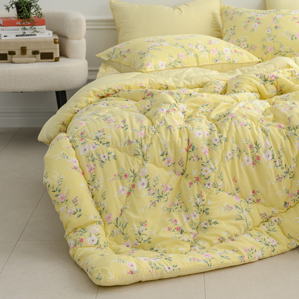 해피니 이불 빅토리아 차렵이불 슈퍼싱글 (SS) (옐로우)