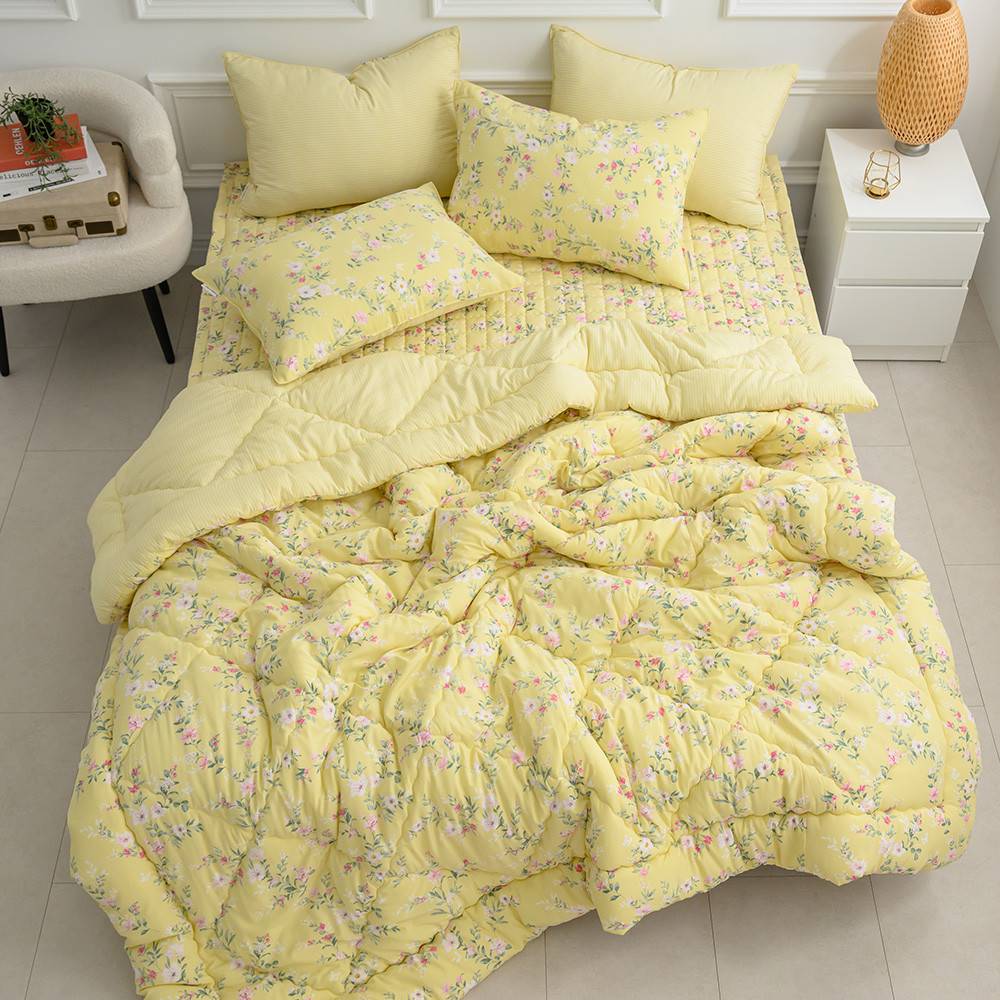 해피니 이불 빅토리아 차렵이불 퀸 (Q) (옐로우)