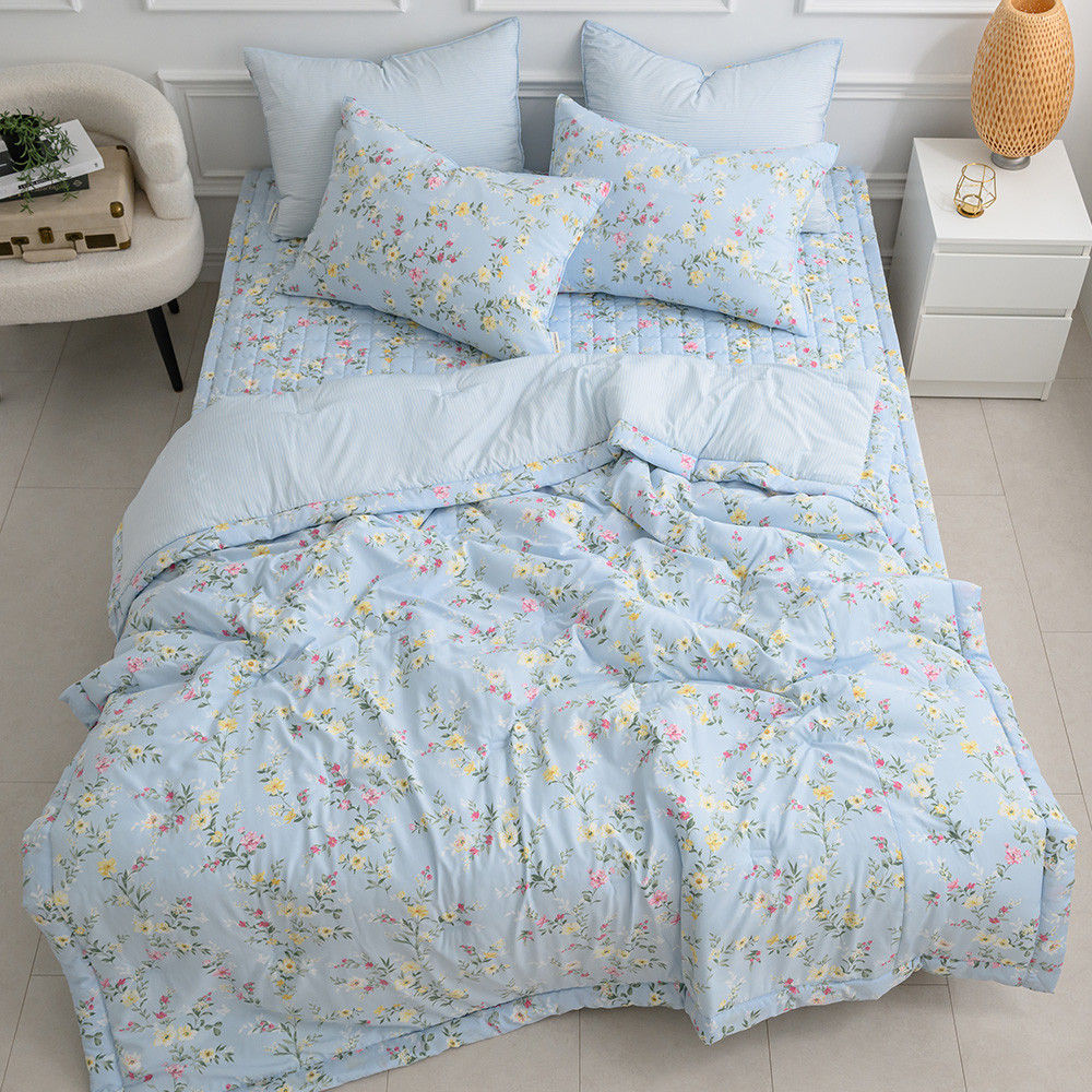 해피니 이불 빅토리아 간절기이불 퀸 (Q) (블루)