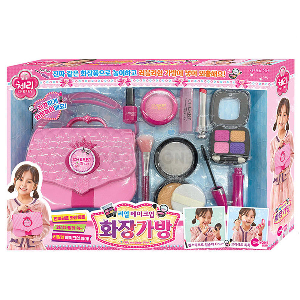 원앤원 미용놀이 체리 리얼 메이크업 화장가방 미용실 화장놀이 장난감