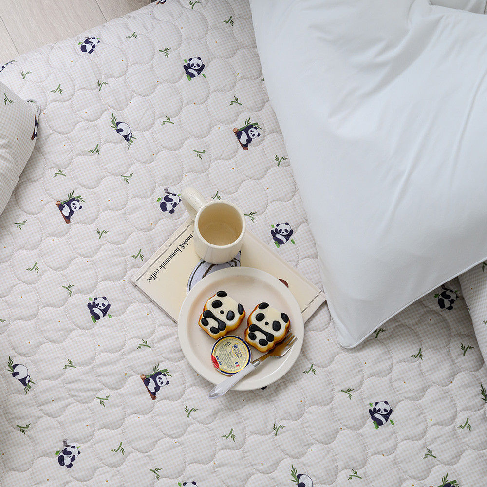 해피니 침대패드 주토피아 카페트겸 패드 밴딩 퀸 Q (베이지)