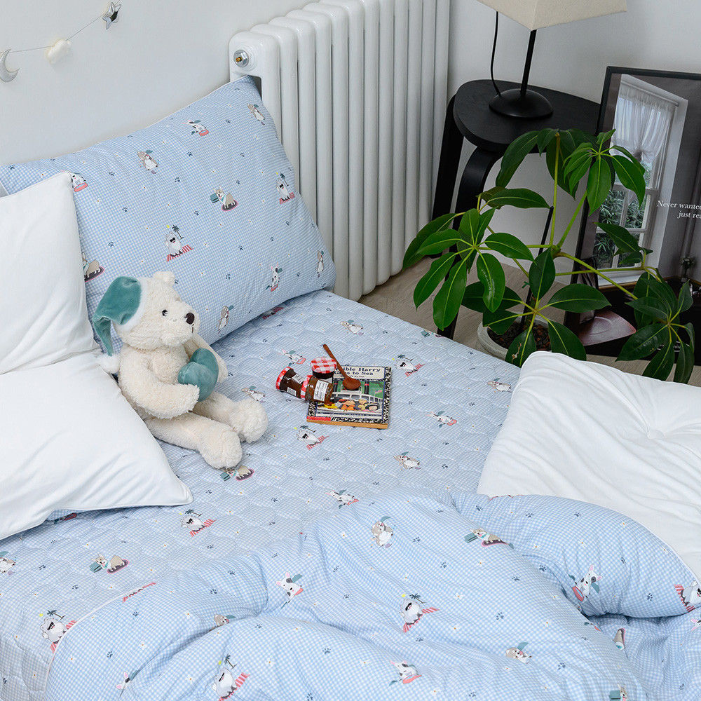 해피니 이불패드세트 주토피아 차렵이불 패드세트 슈퍼싱글 SS (블루) (베개솜 별매)