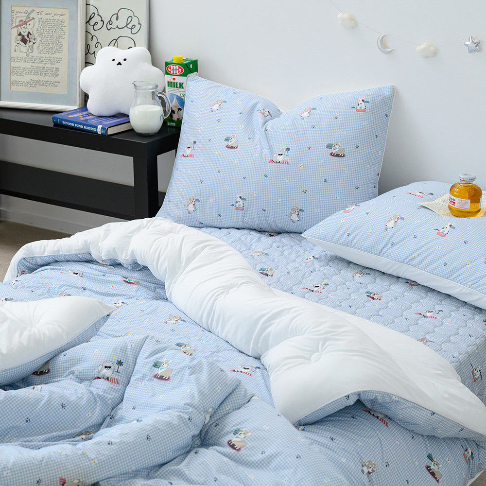 해피니 이불패드세트 주토피아 차렵이불 패드세트 퀸 Q (블루) (베개솜 별매)