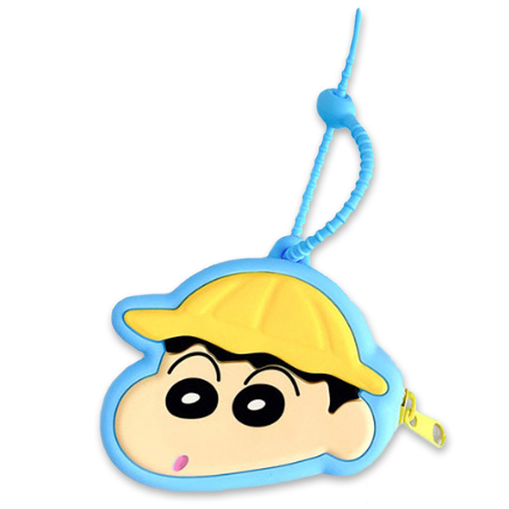 나라 동전지갑 짱구 실리콘 지갑 가방고리 (짱구얼굴) 동전 에아팟 파우치백