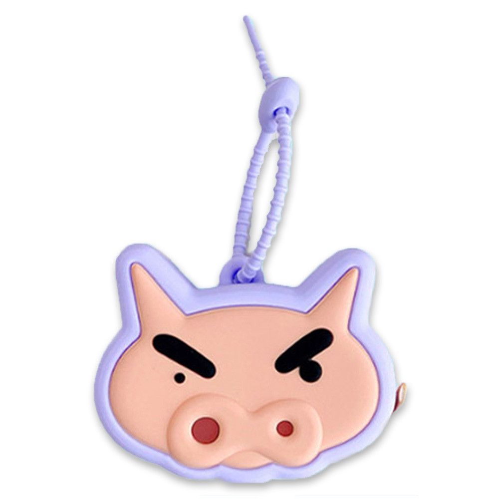 나라 동전지갑 짱구 실리콘 지갑 가방고리 (부리부리대마왕) 동전 에아팟 파우치백