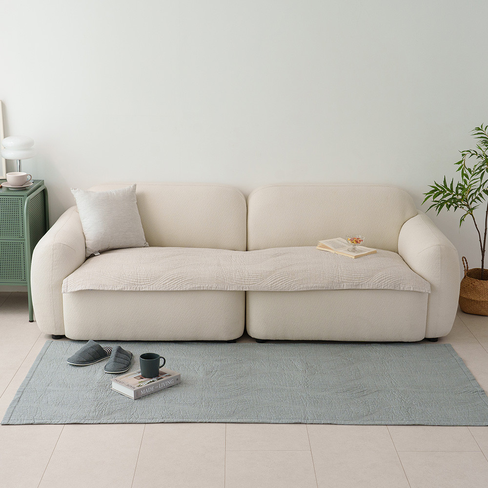 해피니 소파패드 도브 3인용 패드 65x180 (베이지) 쇼파 카우치 매트