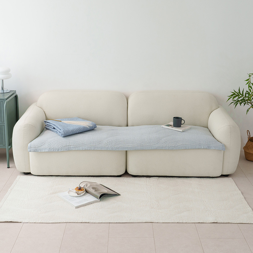 해피니 소파패드 도브 3인용 패드 65x180 (라이트그레이) 쇼파 카우치 매트