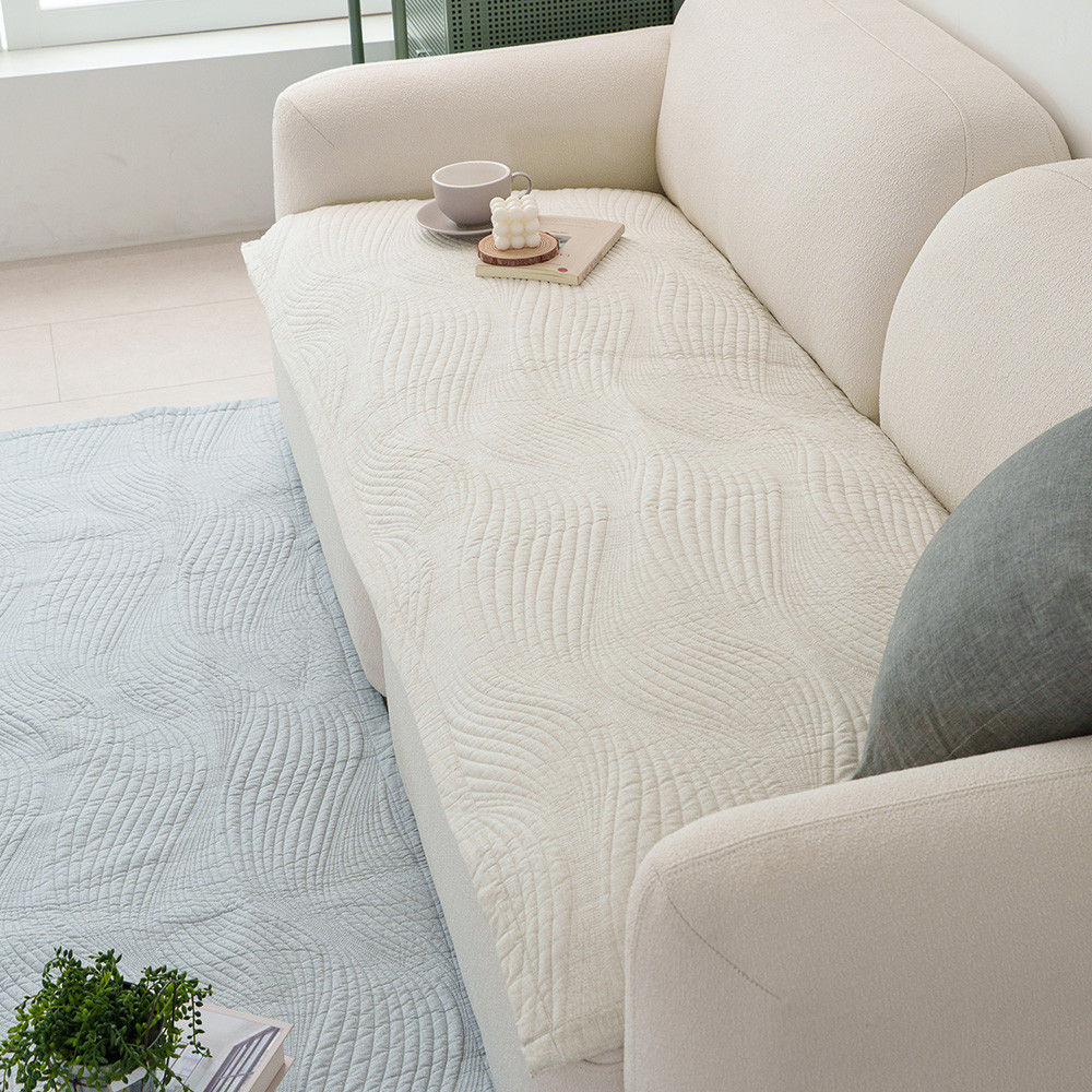 해피니 소파패드 도브 돌소파 패드 90x200 (크림) 쇼파 카우치 매트