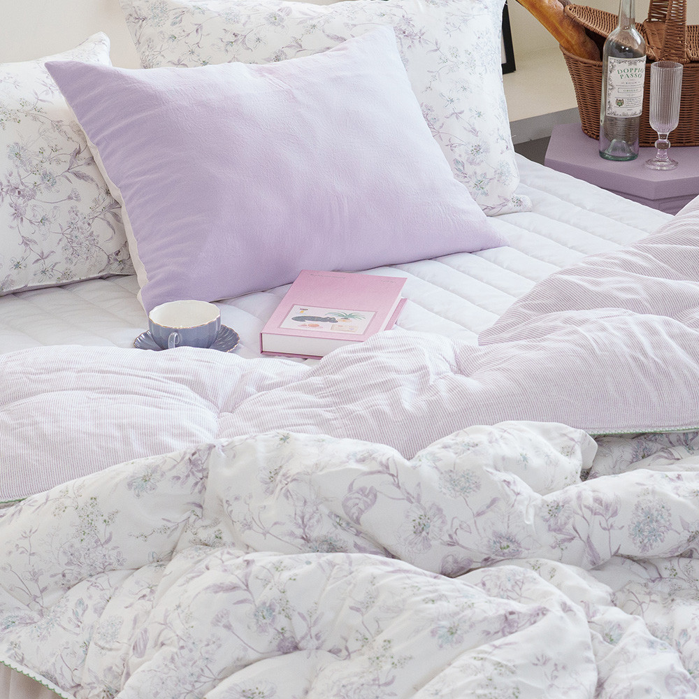 해피니 이불 토파즈 차렵이불 퀸 Q (퍼플)