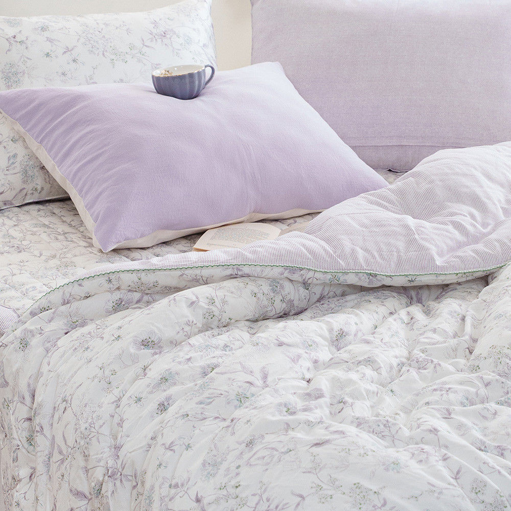 해피니 이불패드세트 토파즈 차렵이불 패드세트 슈퍼싱글 SS (퍼플) (베개솜 미포함)