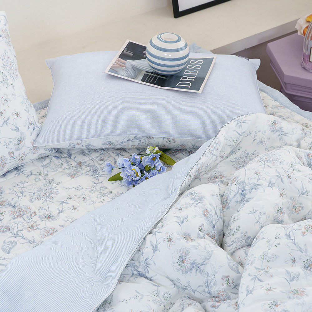 해피니 이불패드세트 토파즈 차렵이불 패드세트 슈퍼싱글 SS (블루) (베개솜 미포함)