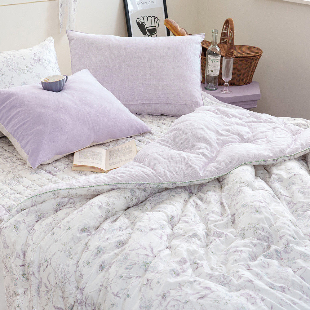 해피니 이불패드세트 토파즈 차렵이불 패드세트 퀸 Q (퍼플) (베개솜 미포함)