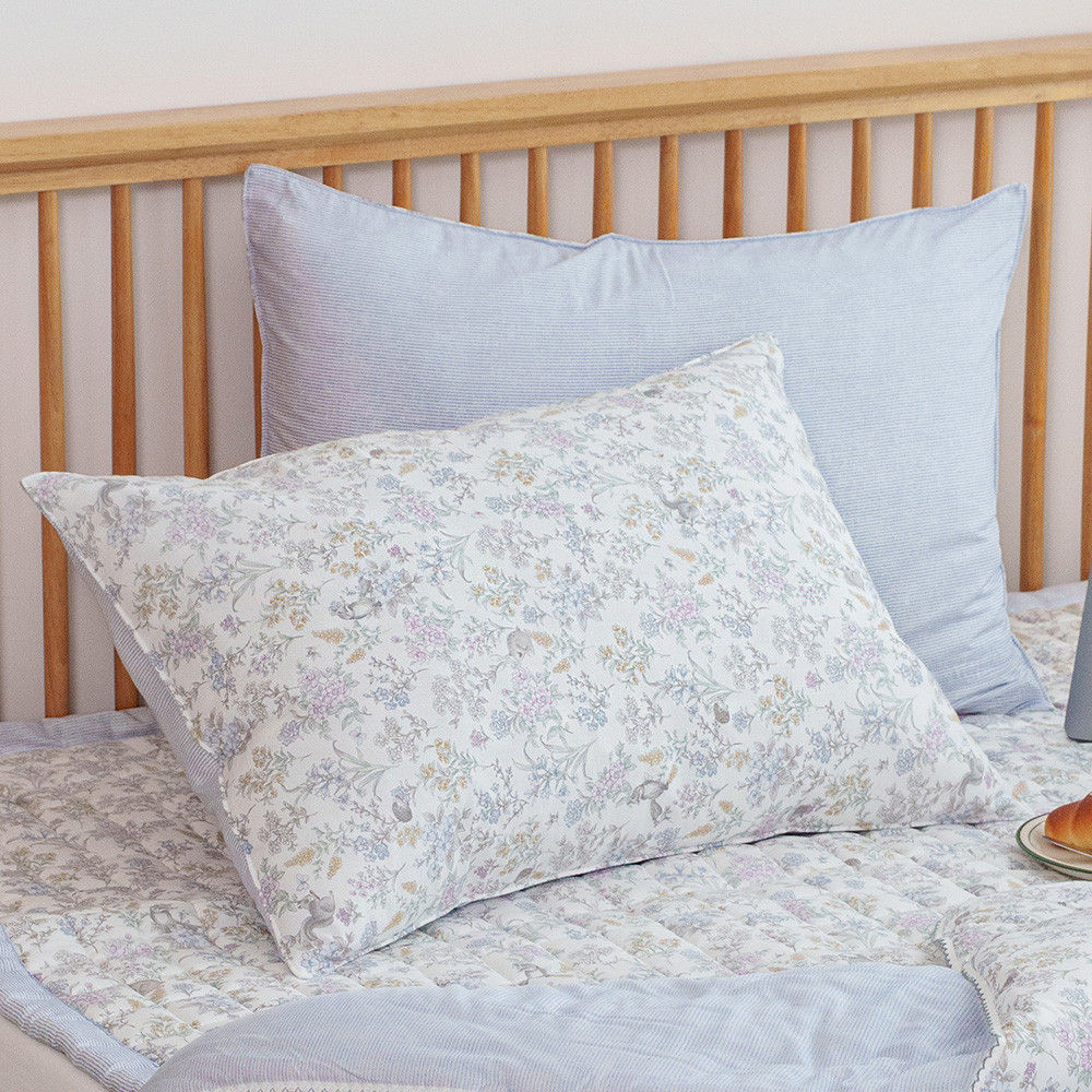 해피니 베개커버 버니 베개 50x70 (블루) (베개솜 미포함)