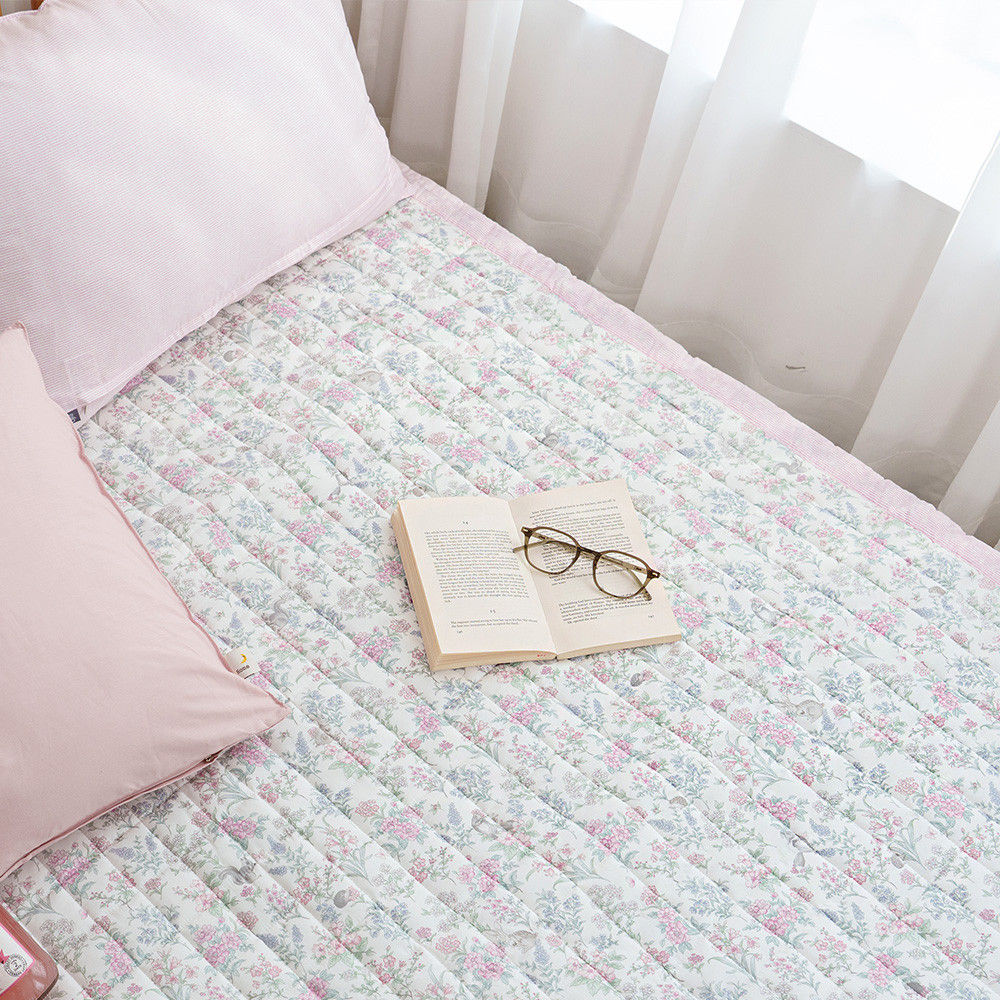 해피니 침대패드 버니 카페트겸 패드 슈퍼싱글 SS (핑크)