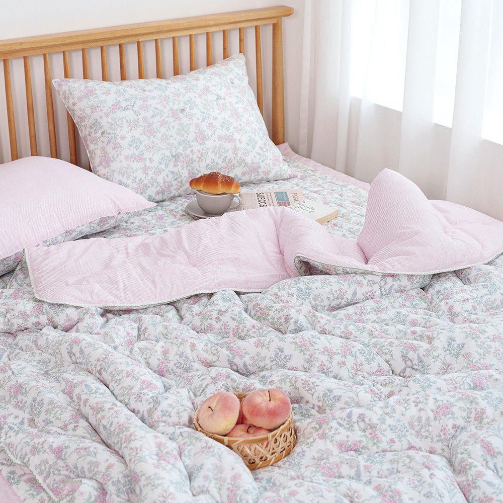 해피니 이불베개세트 버니 차렵이불 베개세트 퀸 Q (핑크) (베개솜 미포함)