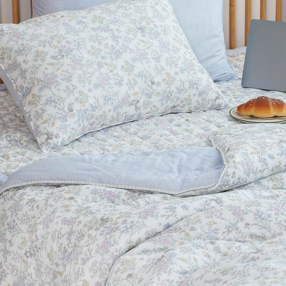 해피니 이불패드세트 버니 차렵이불 패드세트 슈퍼싱글 SS (블루) (베개솜 미포함)