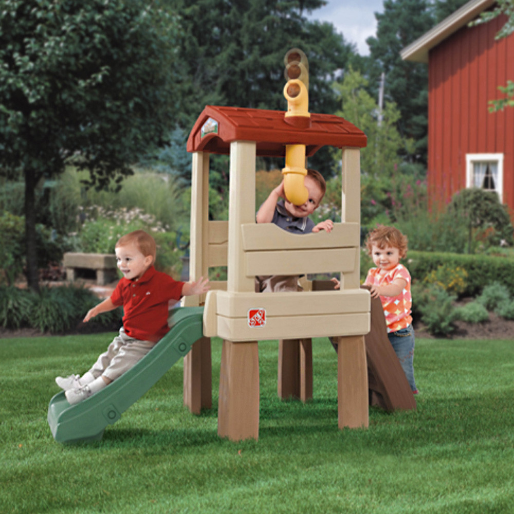 스텝2 미끄럼틀 원두막 미끄럼 (207769) 어린이 실내 실외 놀이터