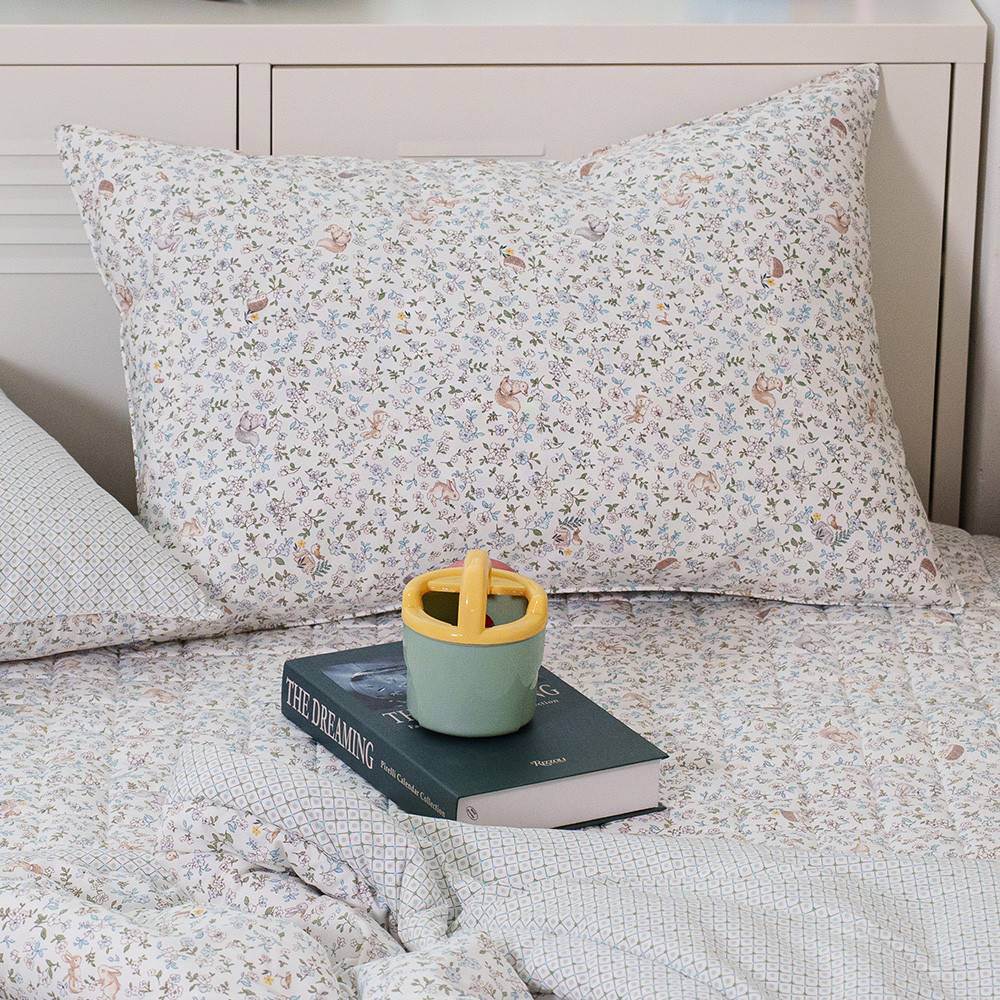 해피니 베개커버 미로 베개 50x70 (블루) (베개솜 미포함)