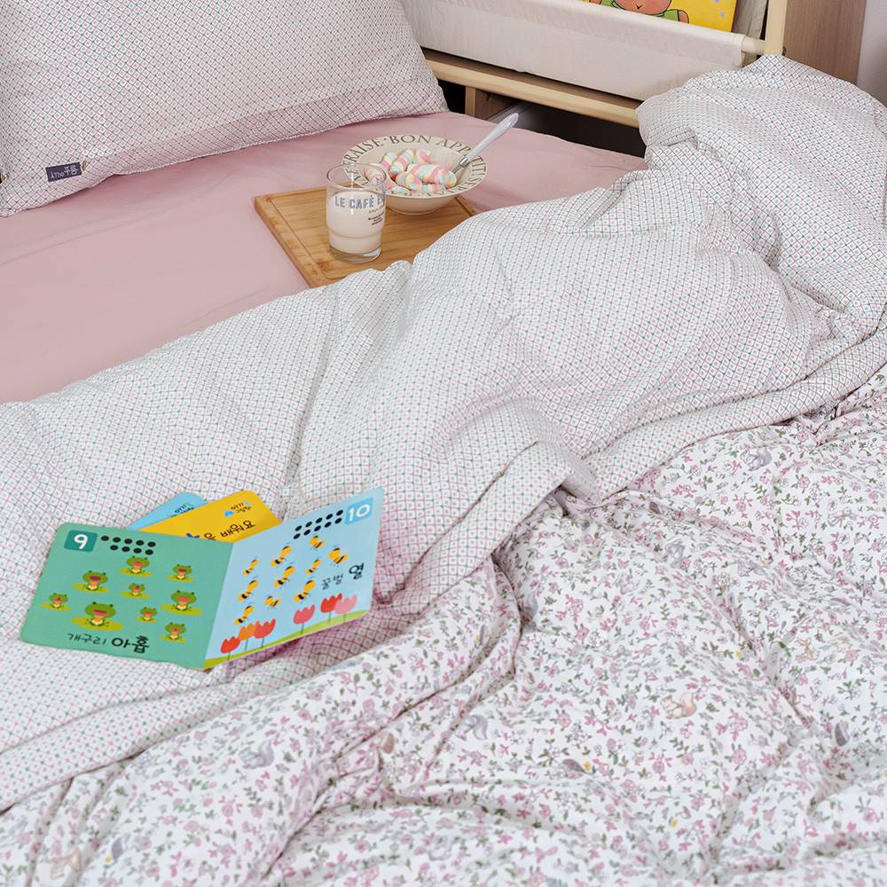 해피니 이불 미로 차렵이불 슈퍼싱글 SS (핑크)