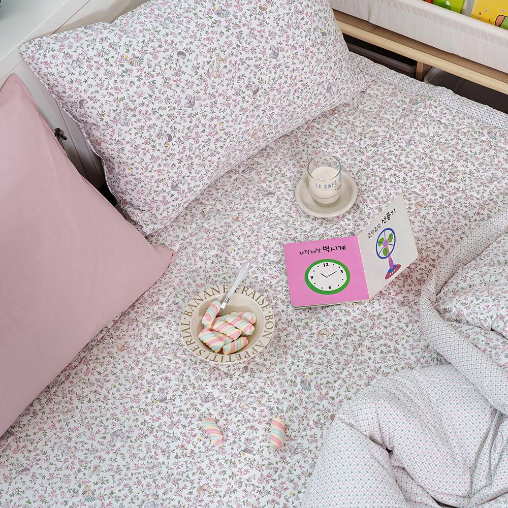 해피니 침대패드 미로 카페트겸 패드 퀸 Q (핑크)