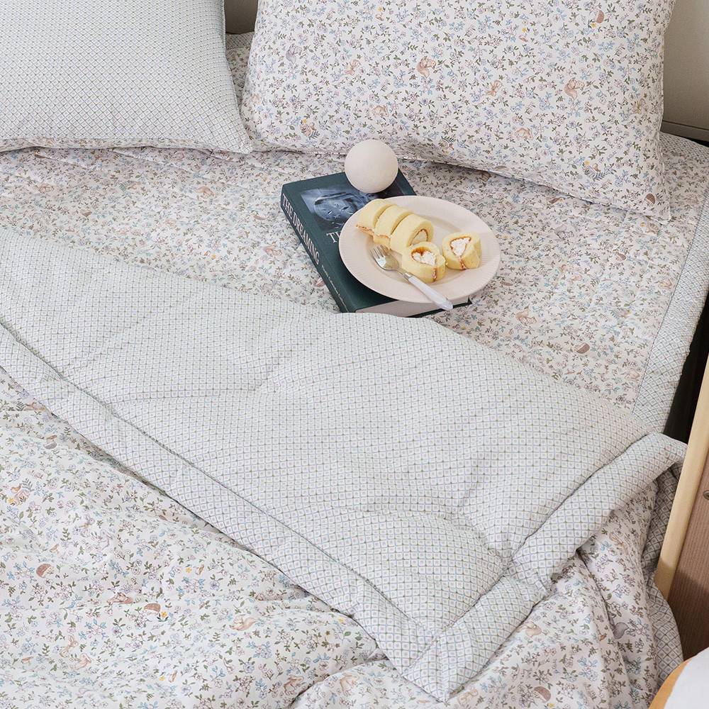 해피니 이불패드세트 미로 차렵이불 패드세트 슈퍼싱글 SS (블루) (베개솜 미포함)