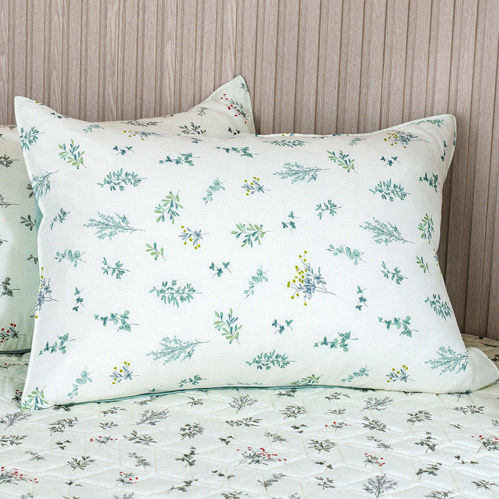 해피니 베개커버 가드니아 베개 50x70 (그린) (베개솜 별매)