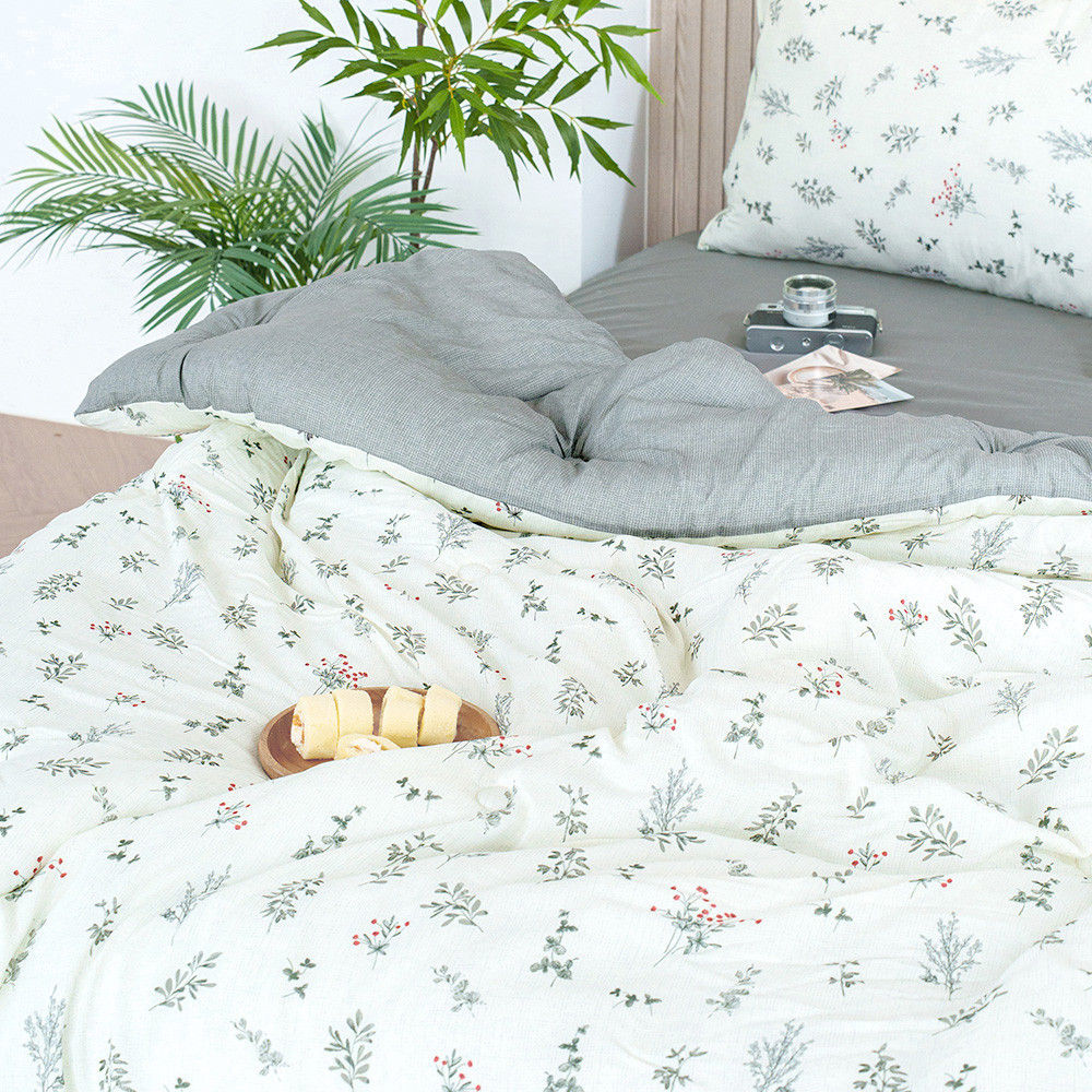 해피니 이불 가드니아 차렵이불 슈퍼싱글 SS (그레이)