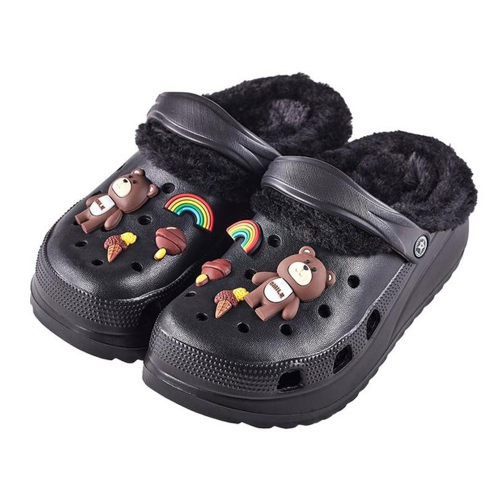 선업 슬리퍼 털안감 베네핏2 방한 샌들 슬리퍼 (블랙) (택1) 털샌들