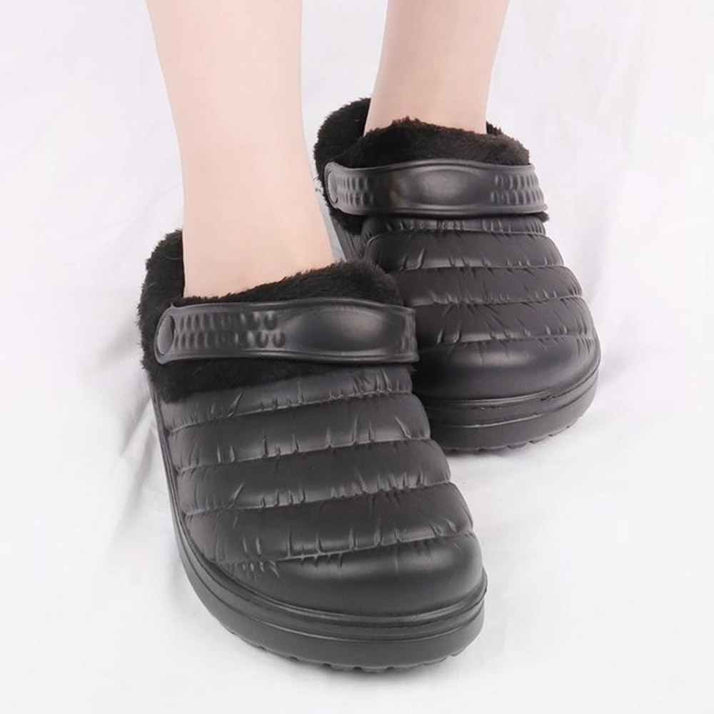 선업 슬리퍼 털안감 포크 ver2 남여 방한화 슬리퍼 (블랙) (택1) 샌들 따뜻한에어솔 겨울슬리퍼