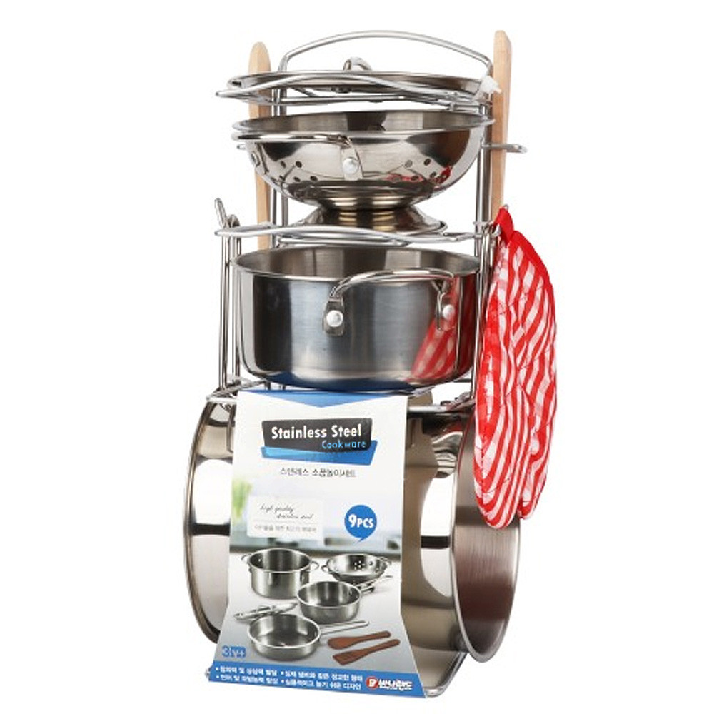 바니랜드 주방놀이 스텐레스 소꿉놀이 세트