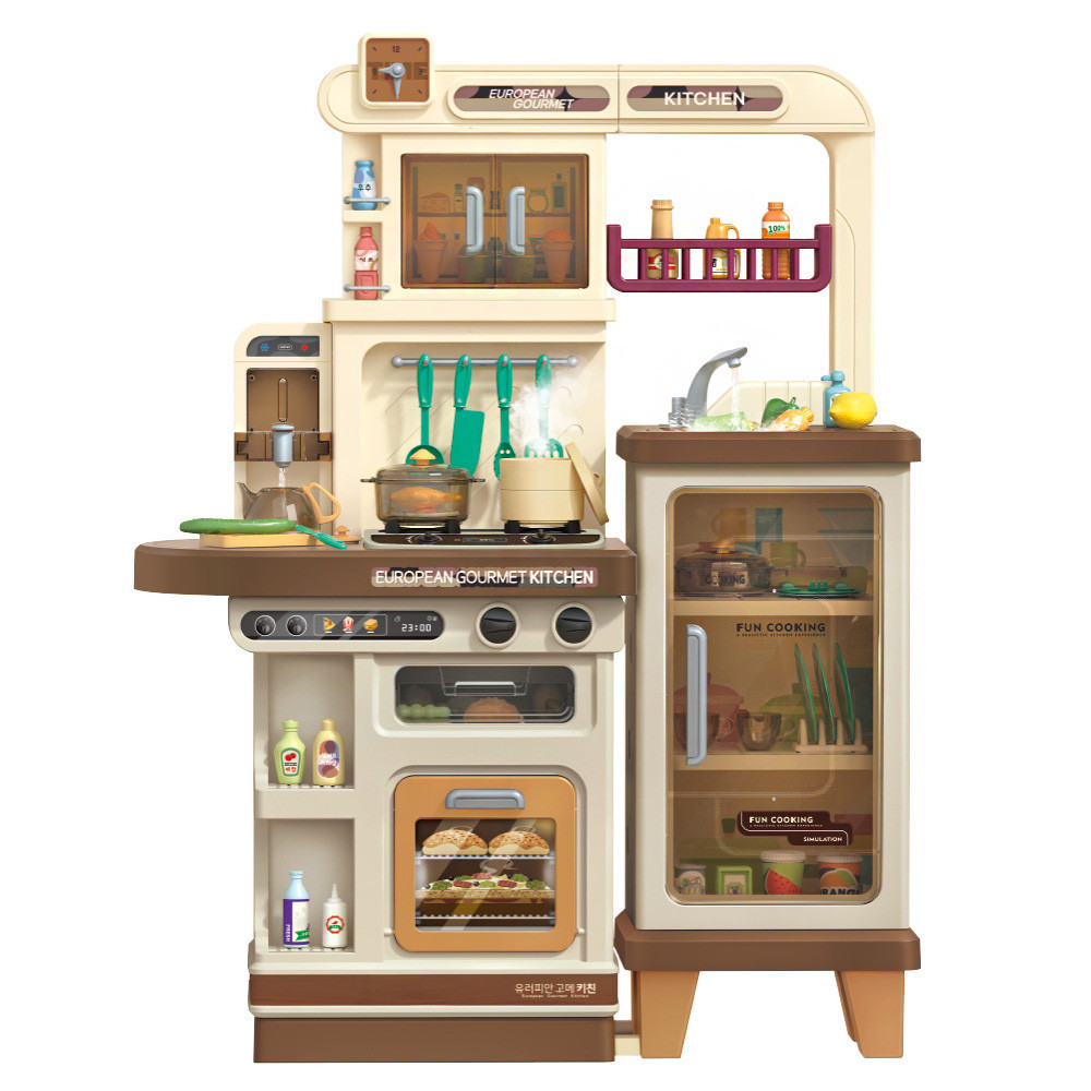 바니랜드 주방놀이 유러피안 고메 키친 브라운