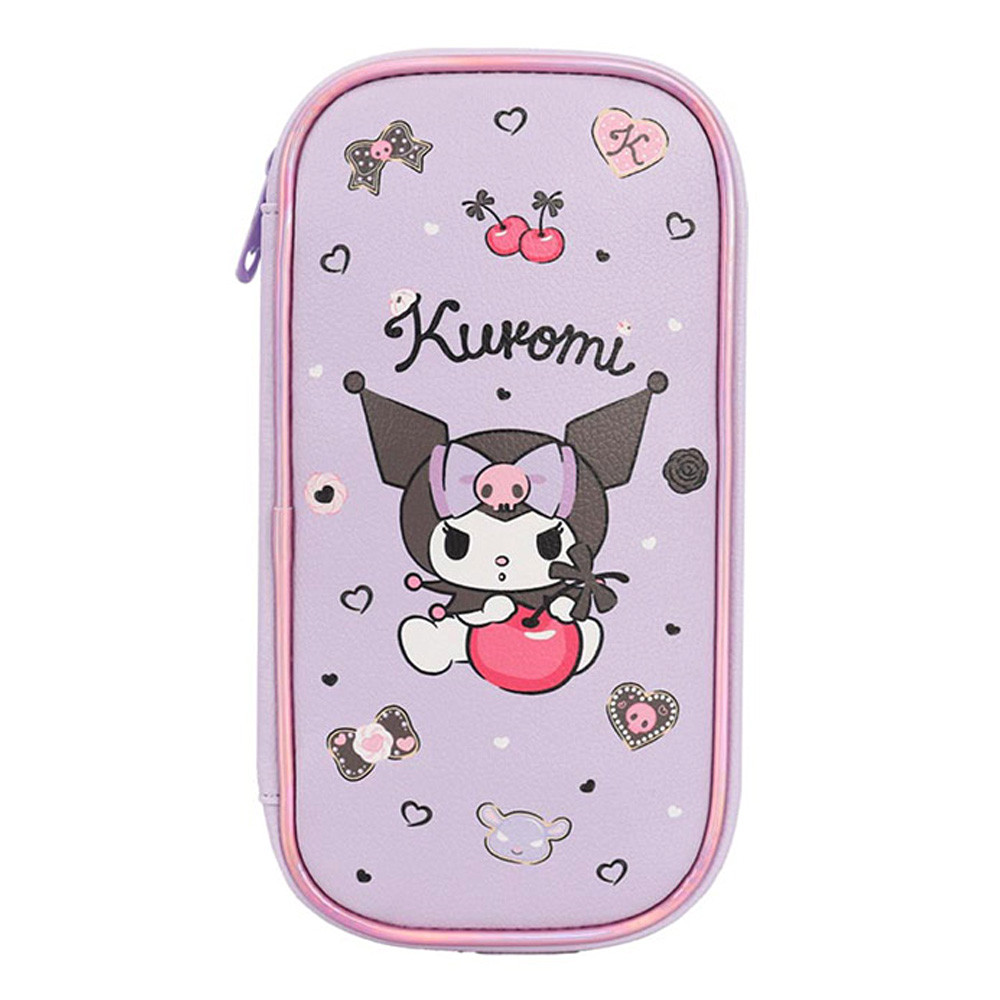 윙하우스 소품가방 쿠로미 와이드 파이핑 파우치 화장품 파우치백