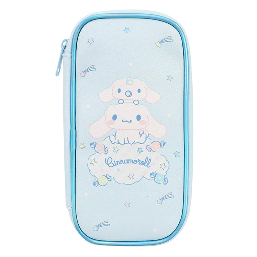 윙하우스 소품가방 시나모롤 와이드 파이핑 파우치 화장품 파우치백