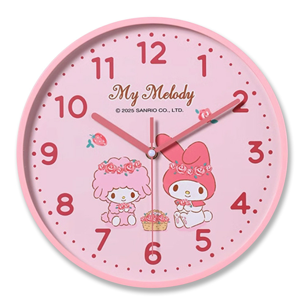 성창 벽시계 산리오 캐릭터 무소음 시계 (마이멜로디) 예쁜 인테리어 디자인