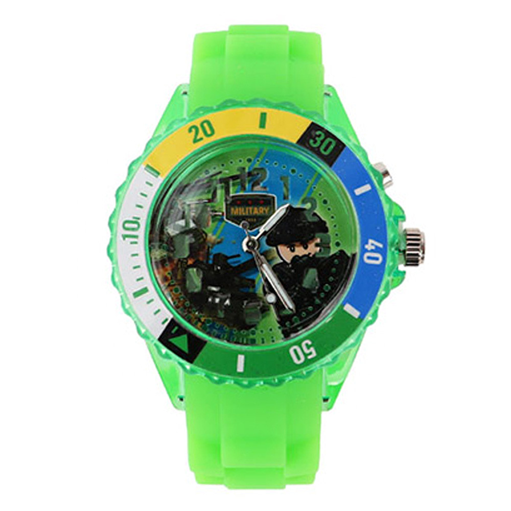 윙하우스 손목시계 옥스포드 블록 베젤 라이트 워치 (그린) 어린이 아동 시계