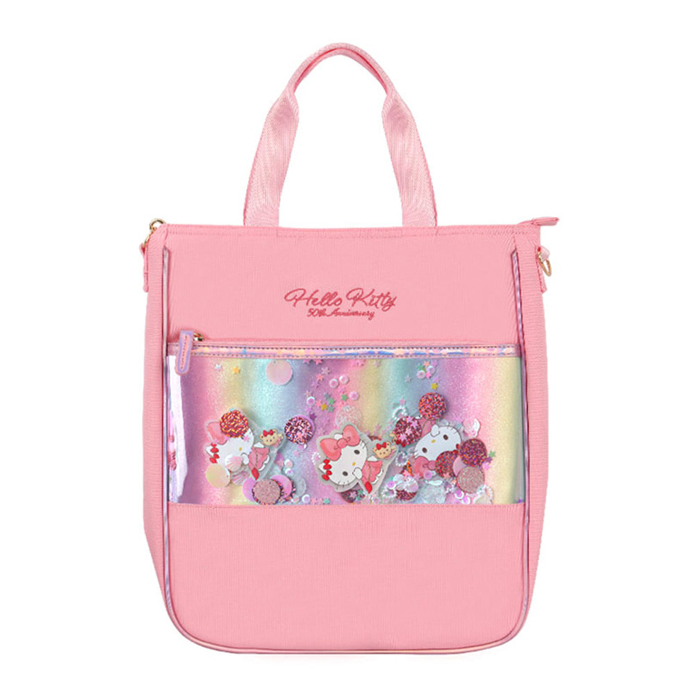 윙하우스 학생보조가방 헬로키티 블링 보조가방 50TH 실내화 주머니