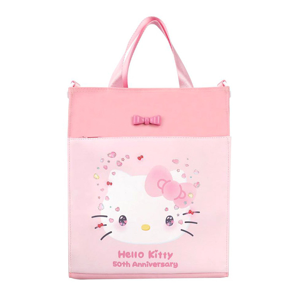 윙하우스 학생보조가방 헬로키티 심포니 보조가방 50th 실내화 주머니