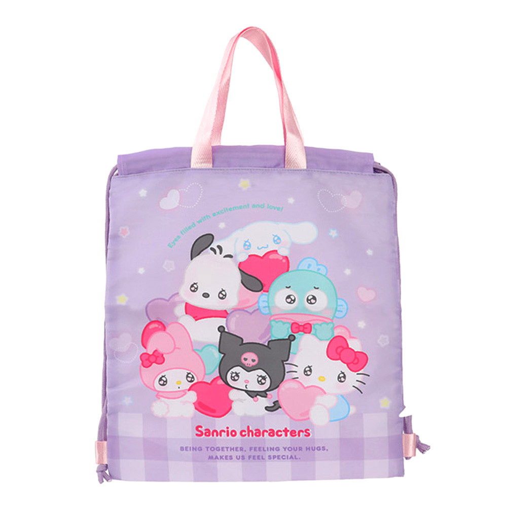 윙하우스 학생보조가방 에모쿵 산리오 캐릭터즈 조크 보조가방 실내화 주머니