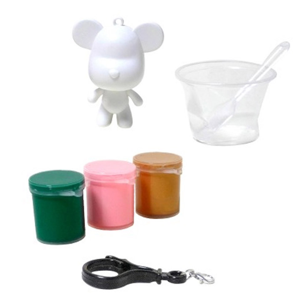 키즈맘아트 푸어링 아트 페인트 오브제 키링 만들기 조이 세트