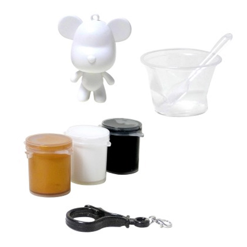 키즈맘아트 푸어링 아트 페인트 오브제 키링 만들기 블링 세트