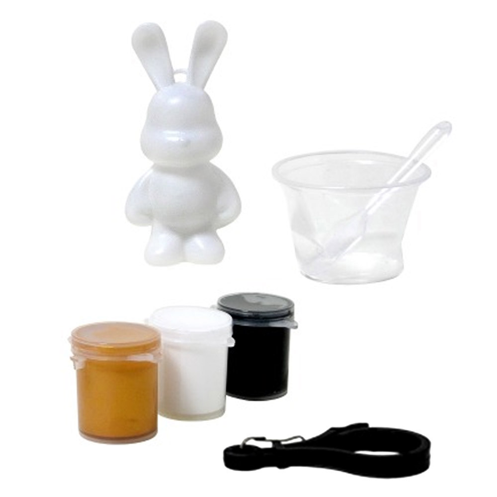 키즈맘아트 푸어링 아트 페인트 토끼 키링 만들기 럭셔리 세트