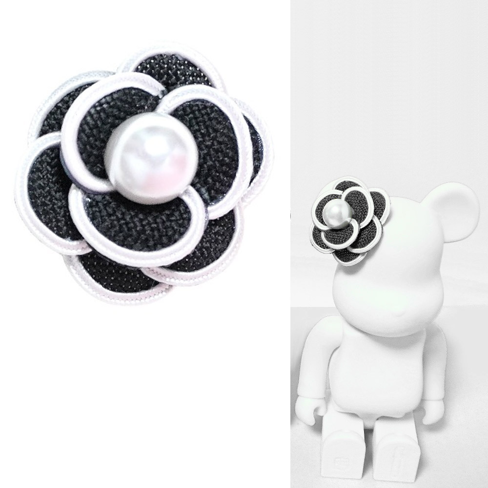 키즈맘아트 푸어링 아트 아티스트 데코 카멜리아 진주 코사지 (검정)